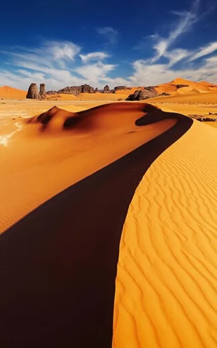 Framed Print : Sand dunes and rocks, Sahara Desert, Algeria Framed Print : Sand dunes and rocks, Sahara Desert, Algeria