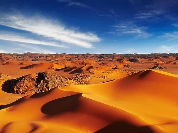 Sand dunes of Sahara Desert, Tadrart, Algeria