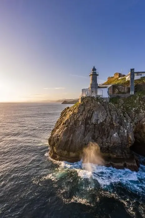 Framed Print : Santa Catalina lighthouse in Lekeitio, Basque country - drone aerial view Framed Print : Santa Catalina lighthouse in Lekeitio, Basque country - drone aerial view