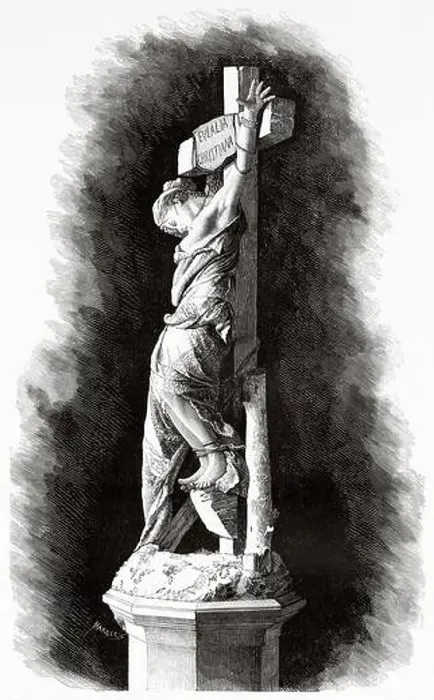 Framed Print : Santa Eulalia de Merida, statue by Emilio Franceschi (1839-1890) was an Italian sculptor Framed Print : Santa Eulalia de Merida, statue by Emilio Franceschi (1839-1890) was an Italian sculptor