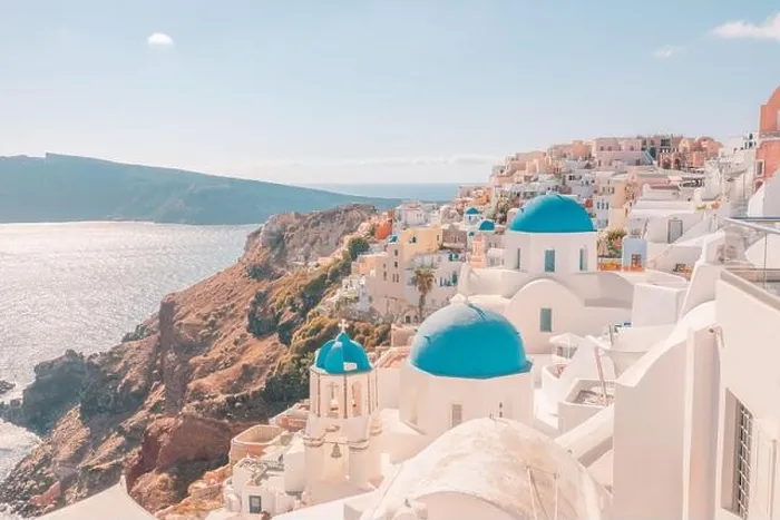 Framed Print : Santorini island, Greece. Incredibly romantic summer landscape on Santorini. Oia village in the morning light. Amazing view with white houses. Island Framed Print : Santorini island, Greece. Incredibly romantic summer landscape on Santorini. Oia village in the morning light. Amazing view with white houses. Island