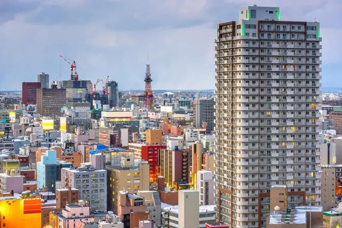 Framed Print : Sapporo, Hokkaido, Japan downtown city skyline over Chuo Ward towards the tower at night Framed Print : Sapporo, Hokkaido, Japan downtown city skyline over Chuo Ward towards the tower at night
