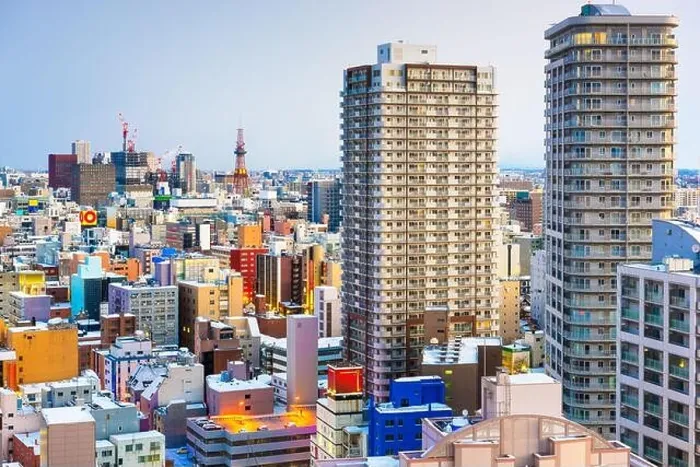 Framed Print : Sapporo, Hokkaido, Japan downtown city skyline over Chuo Ward towards the tower at night Framed Print : Sapporo, Hokkaido, Japan downtown city skyline over Chuo Ward towards the tower at night