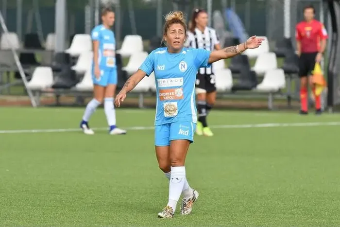 Framed Print : Sara Gonzalez of SSD Napoli women in action during the 2021 / 2022 Women's Serie A Championship match between Juventus FC Framed Print : Sara Gonzalez of SSD Napoli women in action during the 2021 / 2022 Women's Serie A Championship match between Juventus FC