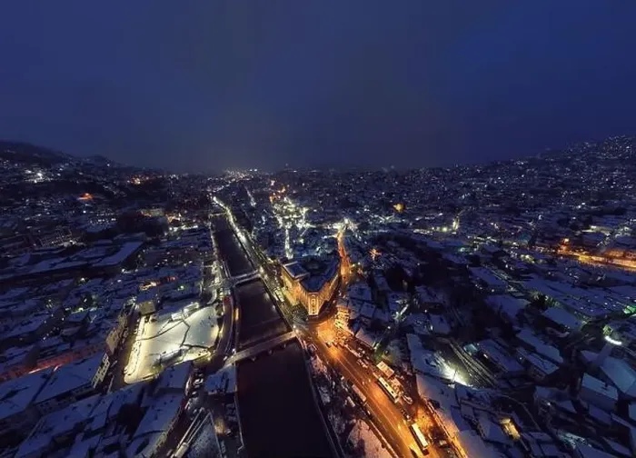 Framed Print : Sarajevo city hall or national library in town center aerialhyper lapse or time lapse Framed Print : Sarajevo city hall or national library in town center aerialhyper lapse or time lapse