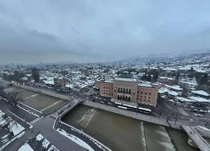 Framed Print : Sarajevo city hall or national library in town center aerialhyper lapse or time lapse Framed Print : Sarajevo city hall or national library in town center aerialhyper lapse or time lapse