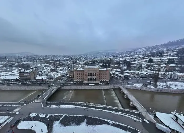 Framed Print : Sarajevo city hall or national library in town center aerialhyper lapse or time lapse Framed Print : Sarajevo city hall or national library in town center aerialhyper lapse or time lapse