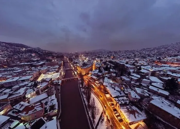 Framed Print : Sarajevo city hall or national library in town center aerialhyper lapse or time lapse Framed Print : Sarajevo city hall or national library in town center aerialhyper lapse or time lapse