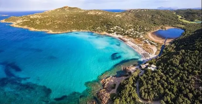 Framed Print : Sardegna (Sardinia) island aerial drone view of best beaches Framed Print : Sardegna (Sardinia) island aerial drone view of best beaches