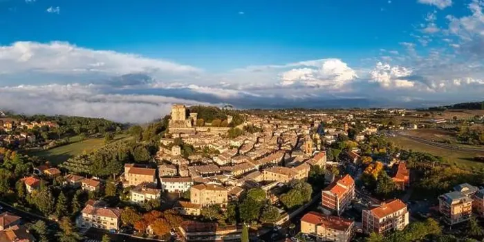 Framed Print : Sarteano village in Tuscany, Italy. Sarteano, the medieval castle at the top of the village. Siena, Tuscany, Italy Framed Print : Sarteano village in Tuscany, Italy. Sarteano, the medieval castle at the top of the village. Siena, Tuscany, Italy