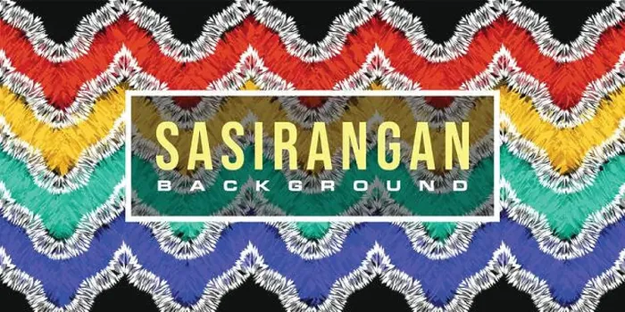 Framed Print : Sasirangan, tie and dye traditional art from South Borneo in vector format Framed Print : Sasirangan, tie and dye traditional art from South Borneo in vector format