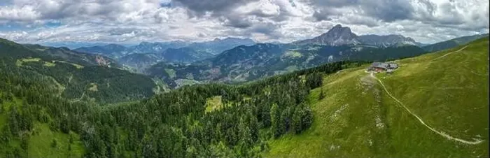 Framed Print : The Sass de Putia Aerial view of the Dolomites mountain landscape in Trentino, South Tyrol in Northern Italy Framed Print : The Sass de Putia Aerial view of the Dolomites mountain landscape in Trentino, South Tyrol in Northern Italy