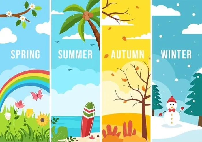 Framed Print : Scenery of the Four Seasons of Nature with Landscape Spring Framed Print : Scenery of the Four Seasons of Nature with Landscape Spring