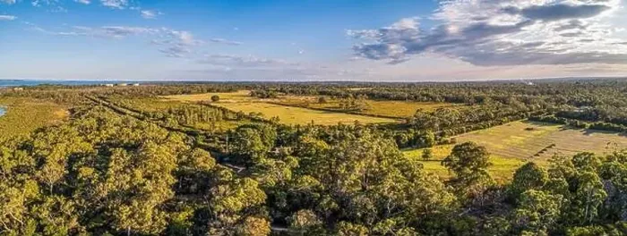 Framed Print : Scenic aerial panorama of agricultural land and native trees on Mornington Peninsula, Victoria, Australia Framed Print : Scenic aerial panorama of agricultural land and native trees on Mornington Peninsula, Victoria, Australia