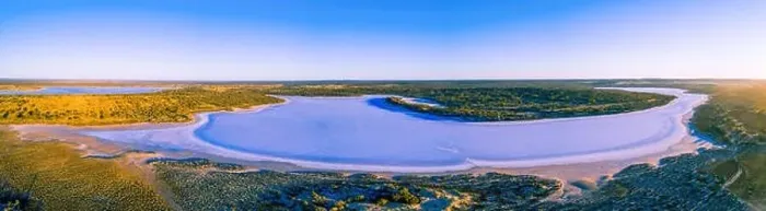 Framed Print : Scenic aerial panorama of salt lake Kenyon in Murray-Sunset National Park, Australia Framed Print : Scenic aerial panorama of salt lake Kenyon in Murray-Sunset National Park, Australia