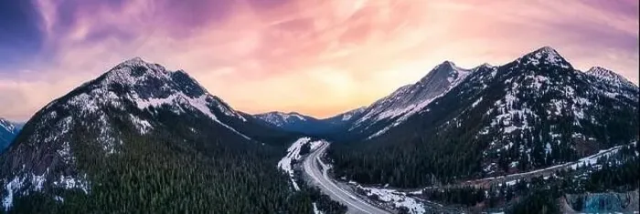 Framed Print : Scenic Highway passing in the Canadian Mountain Landscape Framed Print : Scenic Highway passing in the Canadian Mountain Landscape