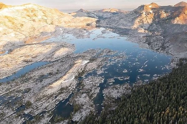 The scenic Lake Aloha in the Desolation Wilderness is a federally protected wilderness area just west of Lake Tahoe