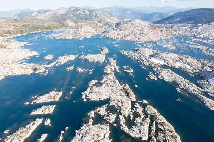 Framed Print : The scenic Lake Aloha in the Desolation Wilderness is a federally protected wilderness area just west of Lake Tahoe