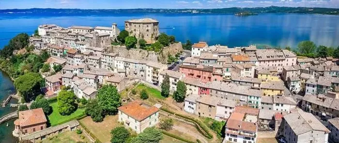 Framed Print : Scenic lakes of Italy - beautiful Bolsena. aerial view of Capodimonte medieval village. Viterbo province, Lazio region Framed Print : Scenic lakes of Italy - beautiful Bolsena. aerial view of Capodimonte medieval village. Viterbo province, Lazio region