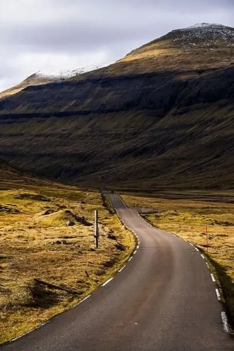 Framed Print : A scenic empty straight road in Faroe Islands Framed Print : A scenic empty straight road in Faroe Islands