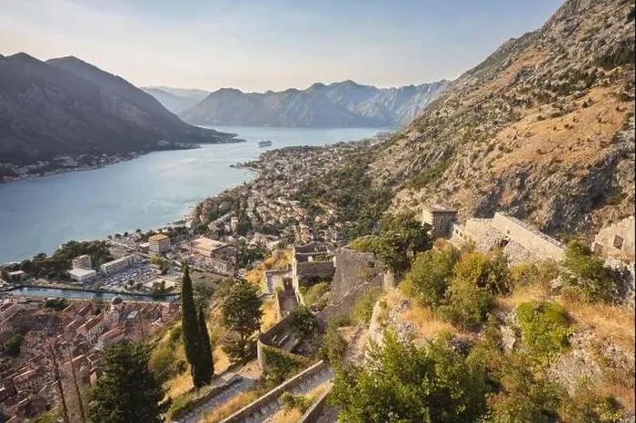 Framed Print : Scenic view on a Kotor Bay and stairs of Kotor Fortress in Montenegro Framed Print : Scenic view on a Kotor Bay and stairs of Kotor Fortress in Montenegro