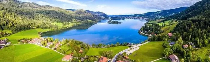 Framed Print : Schliersee Lake Panorama Aerial Shot. Bavaria, Germany Framed Print : Schliersee Lake Panorama Aerial Shot. Bavaria, Germany