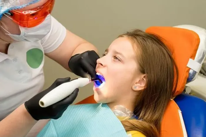 Framed Print : Schoolgirl on dental appointment Framed Print : Schoolgirl on dental appointment