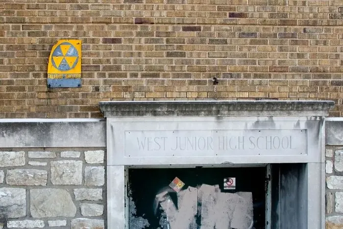 Framed Print : Schools were a primary location for Fallout Shelters in the US Framed Print : Schools were a primary location for Fallout Shelters in the US