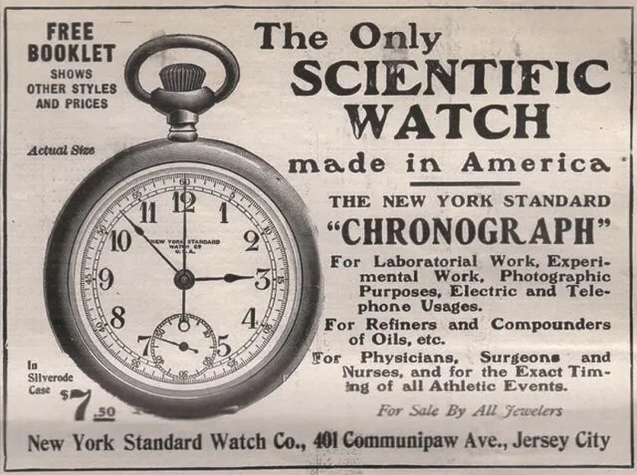 Framed Print : The only Scientific watch made in America the New York Standard Chronograph - New York standard watch Co Framed Print : The only Scientific watch made in America the New York Standard Chronograph - New York standard watch Co