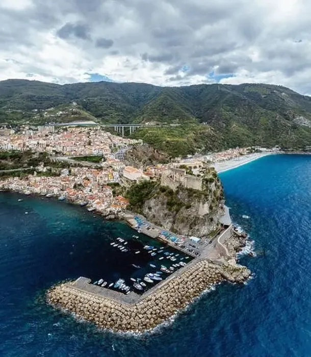 Framed Print : Scilla from a drone, Calabria, Italy, Europe Framed Print : Scilla from a drone, Calabria, Italy, Europe