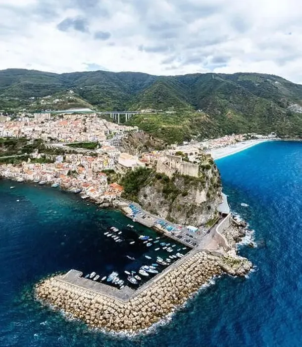 Framed Print : Scilla from a drone, Calabria, Italy, Europe Framed Print : Scilla from a drone, Calabria, Italy, Europe