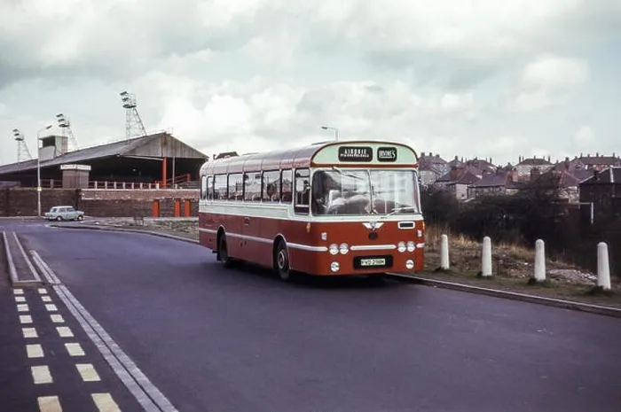 Framed Print : Scotland, UK - 1973: Vintage image of buses operating in 1973. Irvine AEC Reliance (registration FVD 298K) Framed Print : Scotland, UK - 1973: Vintage image of buses operating in 1973. Irvine AEC Reliance (registration FVD 298K)
