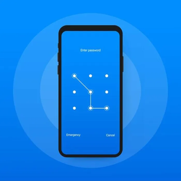 Framed Print : Screen lock authentication password smartphone background template Framed Print : Screen lock authentication password smartphone background template