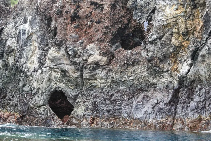 Framed Print : Sea caves eroded into the volcanic shoreline of Santiago Island in the Galapagos Islands of Ecuador Framed Print : Sea caves eroded into the volcanic shoreline of Santiago Island in the Galapagos Islands of Ecuador