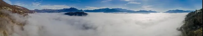 Framed Print : sea fog from the top of the Swiss mountains in Ticino Framed Print : sea fog from the top of the Swiss mountains in Ticino
