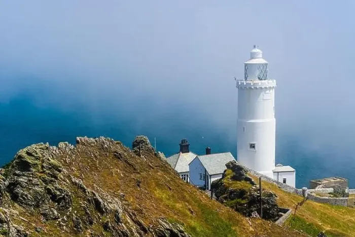 Framed Print : Sea Fret over Start Point Lighthouse, Trinity House and South West Coast Path, Devon, England Framed Print : Sea Fret over Start Point Lighthouse, Trinity House and South West Coast Path, Devon, England