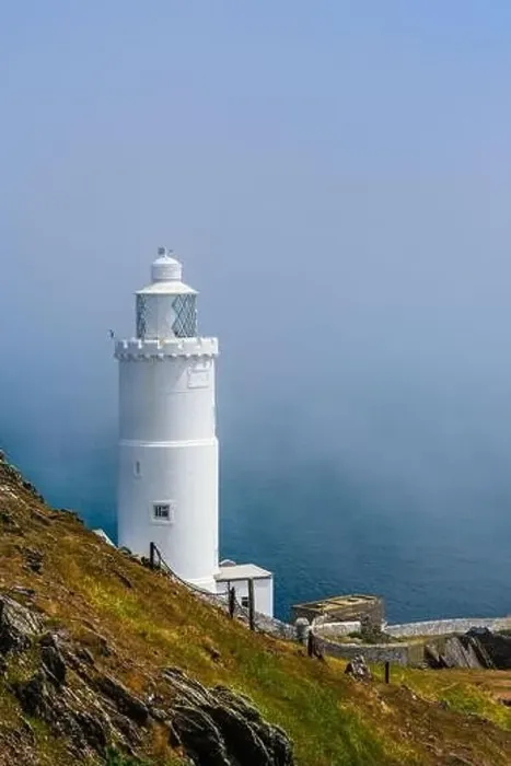 Framed Print : Sea Fret over Start Point Lighthouse, Trinity House and South West Coast Path, Devon, England Framed Print : Sea Fret over Start Point Lighthouse, Trinity House and South West Coast Path, Devon, England