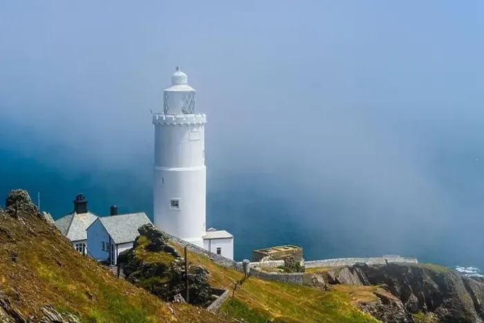 Framed Print : Sea Fret over Start Point Lighthouse, Trinity House and South West Coast Path, Devon, England Framed Print : Sea Fret over Start Point Lighthouse, Trinity House and South West Coast Path, Devon, England