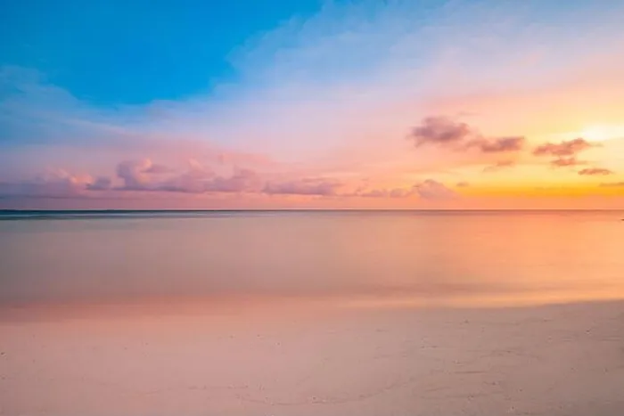 Framed Print : Sea sand sky beach closeup. Panoramic island landscape. Inspire tropical beach seascape shore horizon. Colorful sunset sky calmness tranquil relax Framed Print : Sea sand sky beach closeup. Panoramic island landscape. Inspire tropical beach seascape shore horizon. Colorful sunset sky calmness tranquil relax