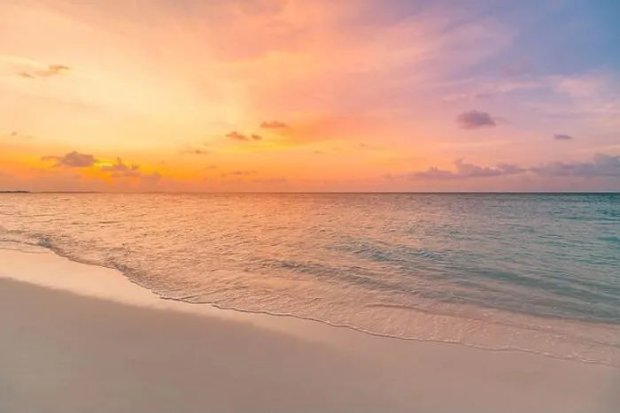 Framed Print : Sea sand sky beach closeup. Panoramic island landscape. Inspire tropical beach seascape shore horizon. Colorful sunset sky calmness tranquil relax Framed Print : Sea sand sky beach closeup. Panoramic island landscape. Inspire tropical beach seascape shore horizon. Colorful sunset sky calmness tranquil relax