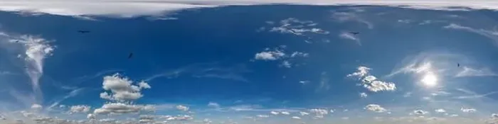 Framed Print : seamless blue sky hdri 360 panorama view flock of birds in clouds as skydome for edit drone shot or sky replacement Framed Print : seamless blue sky hdri 360 panorama view flock of birds in clouds as skydome for edit drone shot or sky replacement