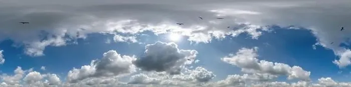 Framed Print : seamless cloudy blue skydome 360 hdri panorama view with flock of birds in awesome clouds with zenith for use in 3d Framed Print : seamless cloudy blue skydome 360 hdri panorama view with flock of birds in awesome clouds with zenith for use in 3d