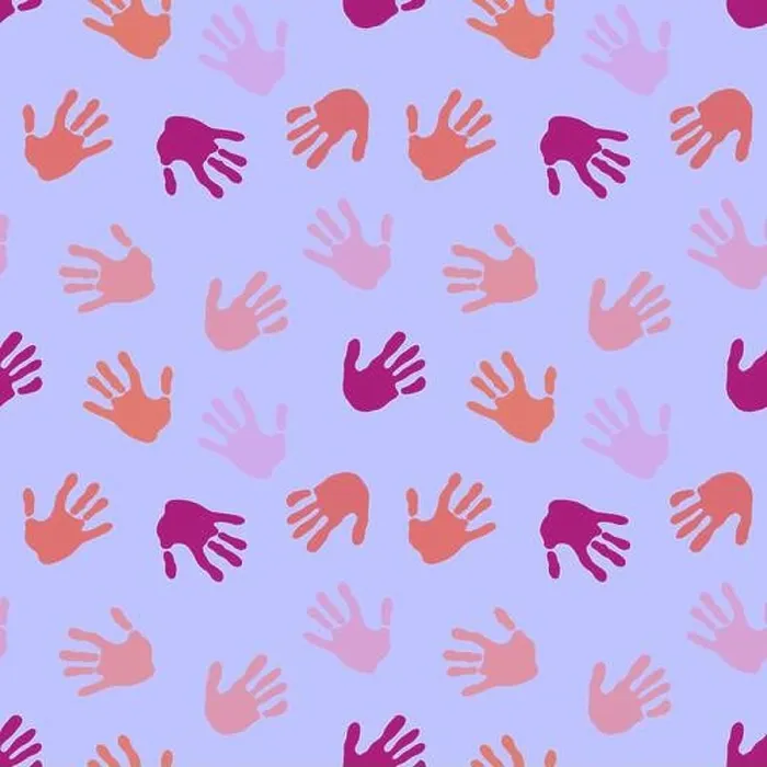 Framed Print : Seamless coloured handprint pattern for fabrics and packaging and gifts and cards and linens and kids and wrapping paper Framed Print : Seamless coloured handprint pattern for fabrics and packaging and gifts and cards and linens and kids and wrapping paper
