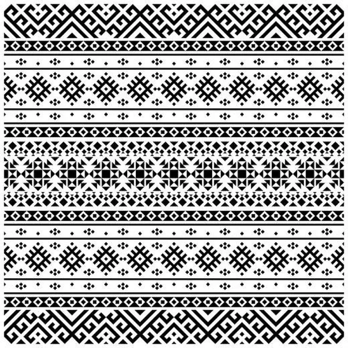 Framed Print : Seamless ethnic pattern. Traditional tribal pattern in black and white color Framed Print : Seamless ethnic pattern. Traditional tribal pattern in black and white color
