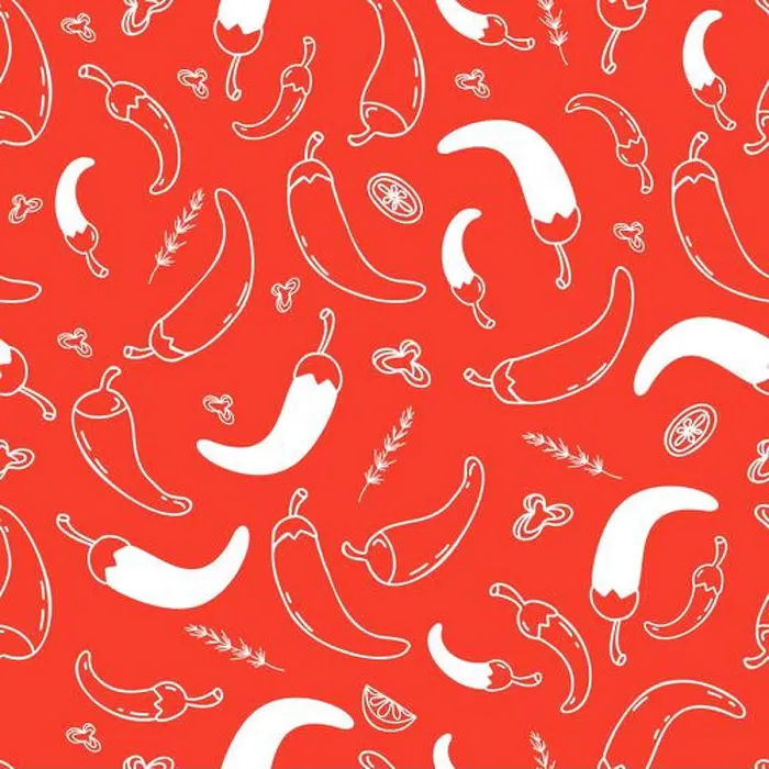 Framed Print : Seamless pattern with Mexican hot chili peppers on red background Framed Print : Seamless pattern with Mexican hot chili peppers on red background