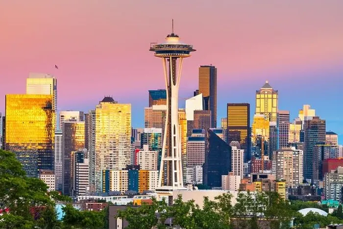 Framed Print : Seattle, Washington, USA downtown city skyline at dusk Framed Print : Seattle, Washington, USA downtown city skyline at dusk