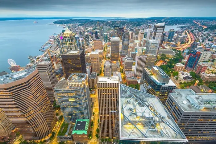 Framed Print : Seattle, Washington, USA downtown skyline at night Framed Print : Seattle, Washington, USA downtown skyline at night