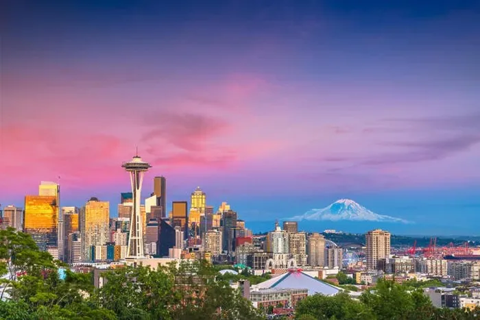 Framed Print : Seattle, Washington, USA downtown skyline at night with Mt. Rainier Framed Print : Seattle, Washington, USA downtown skyline at night with Mt. Rainier