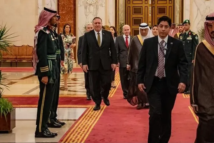 Framed Print : Secretary Pompeo Meets with Saudi King Salman in Jeddah Secretary of State Michael R Framed Print : Secretary Pompeo Meets with Saudi King Salman in Jeddah Secretary of State Michael R