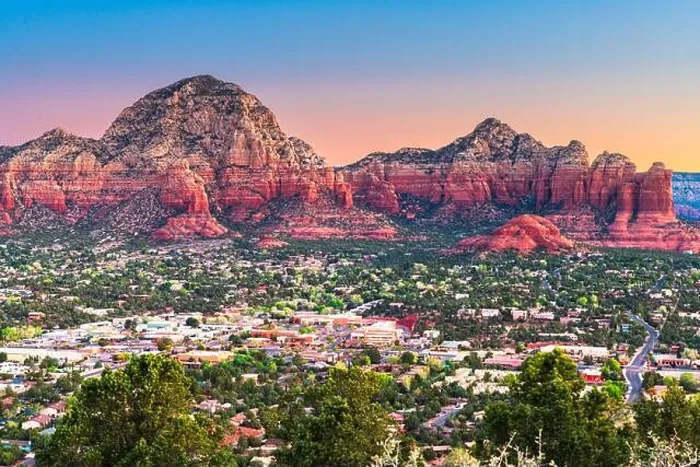 Framed Print : Sedona, Arizona, USA downtown cityscape and mountains Framed Print : Sedona, Arizona, USA downtown cityscape and mountains